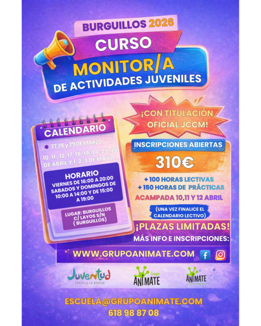 CURSO MONITOR/A ACTIVIDADES JUVENILES BURGUILLOS 2026