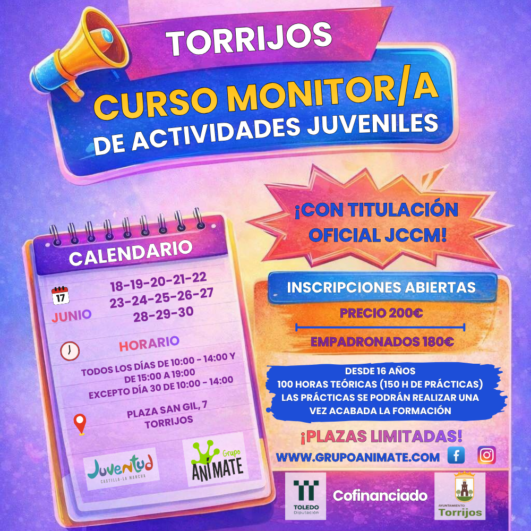 CURSO MONITOR/A ACTIVIDADES JUVENILES TORRIJOS 2026