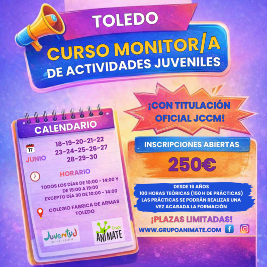 CURSO MONITOR/A ACTIVIDADES JUVENILES TOLEDO 2026